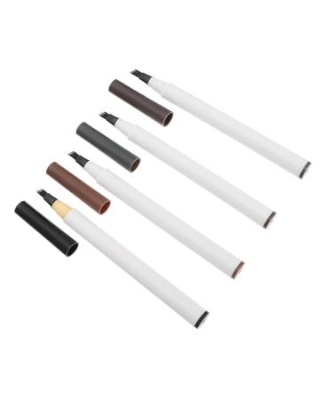 Healvian 4pcs Cosmetic Brow Pencil and Brush Eyebrow Pencil Dark Brown Abs Brow Pencil