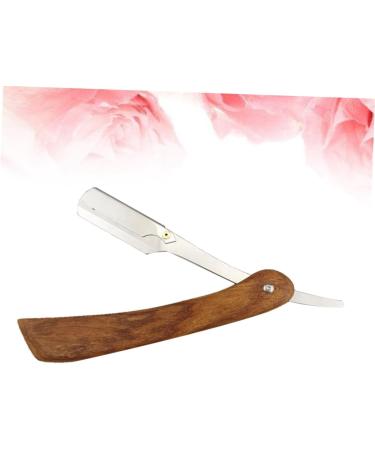 Beavorty Men's Wet Razor Safe Manual Double Edge Hair Trimmer for Eyebrows & Face | Premium Wooden Design - Buy Online on GoSupps.com