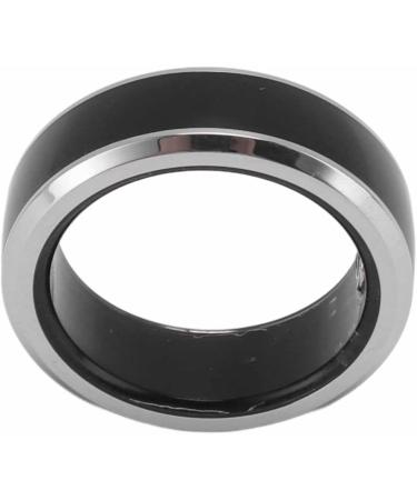 Smart Health Ring 316 Stainless Steel and Ceramic Temperature Detection Health Tracker Smart Ring Black with APP for Sleep Monitoring (9#) 10# - Buy Online on GoSupps.com