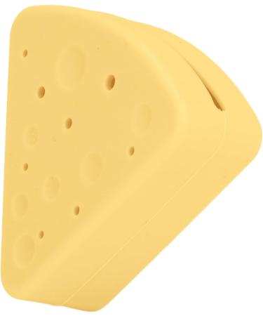 Powder Puff Holder Portable Silicone Easy to Clean Triangle Makeup Puff Container Smooth Opening Dustproof for Home Travel (Yellow) - Buy Online on GoSupps.com