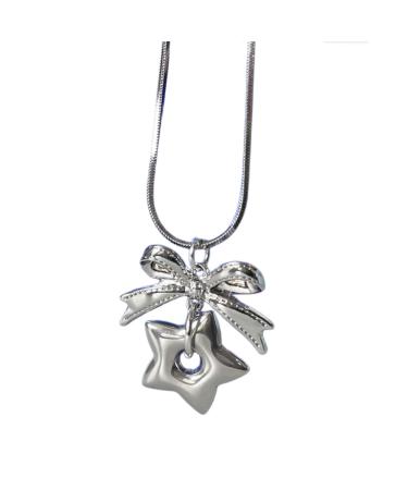 Oralgos adjustable necklace snake bones loop star trailer collarbone chain French style collarbone chain for women