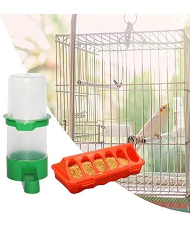 and Water Feeder Set Feed Bucket Duck Feeding Dispenser Bird Watering Bottle Cage Hanging Poultry Waterer for (Large) - Buy Online on GoSupps.com