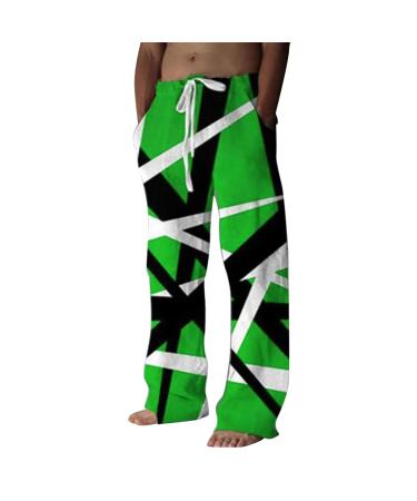 Cewifo waiter pants men linen pocket lace-up pants big pants short trousers set men linen pants men summer slim men's linen pants black short linen pants men hiking shorts men cotton a1-green 3xl