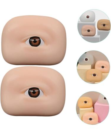 Angoily 2pcs Eye Practice Skin Eyeshadow Eye Skin Practice Tool Fake Skin for Training Semi-permanent Props 6.5x4.9cm As Shown - Buy Online on GoSupps.com