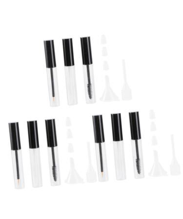 Healeved 9 Pcs Empty Mascara Tube with Eyelash Wand oil Vials Bottle Lip Funnel Empty Bottle Essence 1 g (Pack of 1) As Shownx3pcs