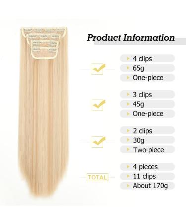 Buy YDDM 20-Inch Clip-In Hair Extensions | Realistic Synthetic Hair Extensions for Women | Affordable & Smooth Full-Head Look - Buy Online on GoSupps.com