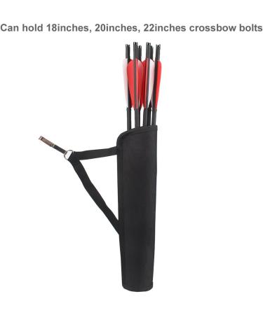 KRATARC Archery Crossbow Bolts Arrow Tube Hip Quiver Waist Hanged Carry Bag - 14.5 Depth | Fits 18 20 22 Arrows | Black - Buy Online on GoSupps.com