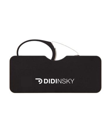 Didinsky - reading glasses for women and men |Compact light edgeless |Ideal for trips read product labels |Unisex comfortable |With adhesive strips for fastening - Orsay black 2.5 x