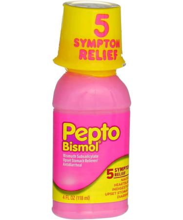 Pepto-Bismol Liquid Original 4 oz - Pack of 2 | Fast Relief for Indigestion & Upset Stomach - Buy Online on GoSupps.com