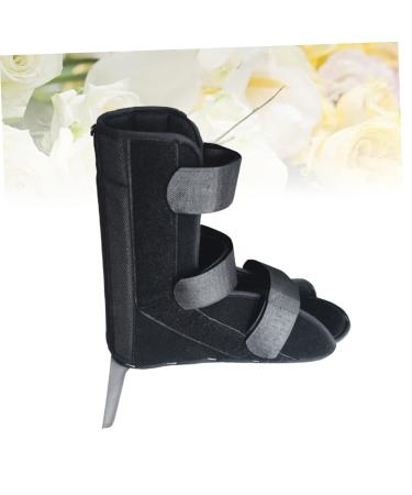 Ankle Fixed Shoes for Strain Care | Adjustable Ankle Brace Support & Medical Boot for Sprains - Black - Buy Online on GoSupps.com