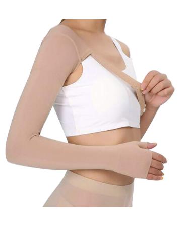Enshey 3040 mmHg Post Mastectomy Compression Sleeve Anti Swelling Glove Gauntlet Support Anti Edema Swelling Lymphedema (Right M)
