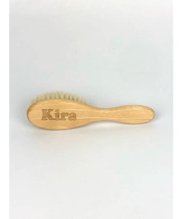 Personalized Baby Hairbrush Engraved Wooden & Goat Hair | Perfect Gift for Newborns - Buy Online on GoSupps.com