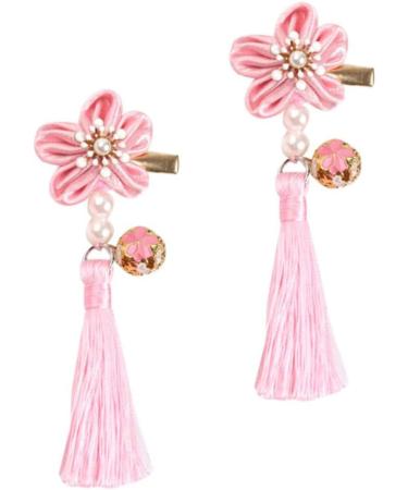 ibasenice 2 Pairs Kids Barrettes for Hair Hanfu Hair Accessories Girl Barrettes Clip Flower Hair Clip Kids Hair Accessories Hair Clip for Han Chinese Clothing Child Candy Bag Tassel - Buy Online on GoSupps.com