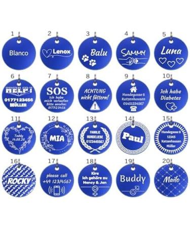 Personalized Dog & Cat Branding | Unique Engraved Discs | 30mm Blue | International Shipping Available - Buy Online on GoSupps.com