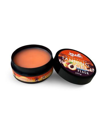 Jellybean Tanning Intensifying Gel 100g Peach Scent - Outdoor Tan Accelerator with Cocoa Butter Coconut Oil & Vitamin E - Get a Deep Natural Tan with