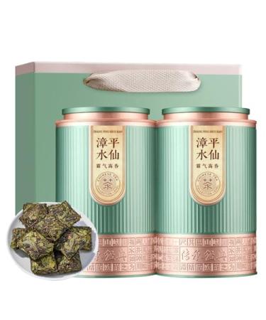 HQZM Pure Zhangping Shuixian Tea Green Tea Oolong Tea 125g * 2 Unique Square Flavored Tea Cakes