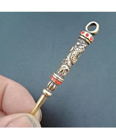 2pcs Healeved Ear Spoons: Ear Wax Remover & Pendant Dragon Keychain - Brass Ear Cleaner Tool - Buy Online on GoSupps.com