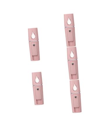 Healeved 5pcs Hydrating Beauty Instrument Face Steamer Mini Portable Mister Mini Face Steamer Pink Abs 10.00X3.00X3.00CMx5pcs