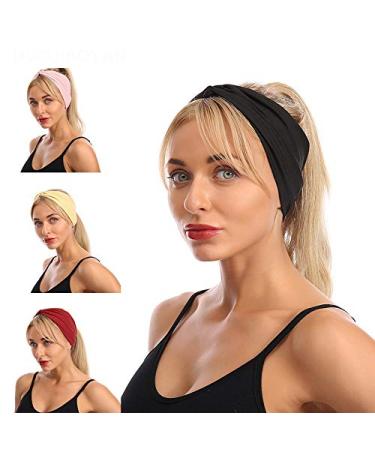 Buy Pack of Turban Headbands | Wide Elastic Knotted Hair Wraps | Stylish Hair Accessories for Women & Girls - International Shipping Available - Buy Online on GoSupps.com