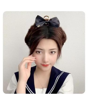 Gerulyss 2 Pcs Black No-Slip Large Hair Bows Barrettes for Women - Champagne Metal Hair Claw Clips with Acrylic Bow - Hair Accessories Clips for Thick Hair - Buy Online on GoSupps.com