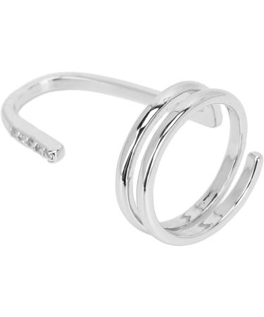 Nail Art Fingernail Rings Decorative Nail Ring Fashion Fingertip Jewelry Nail Art Ring Ladies Wearing Nail Accessories Women Finger Nail Ring Electroplated Copper Fingernail Rings(3050 Platinum) - Buy Online on GoSupps.com