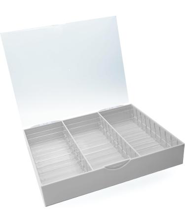 HIOPOIUYT Transparent Dustproof Box For False Nails Art Keep Your Masterpieces Clean Adjustable Dividers Easy To Carry Protective Case For Nail Products Black - Buy Online on GoSupps.com