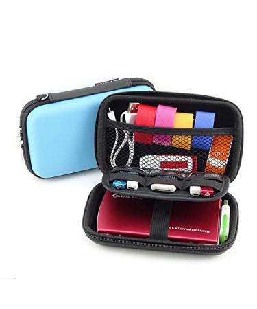 Eva Hard Shell James Diabetes Compact Case for Glucose Meter Test Strips Lancing Device. (Blue)
