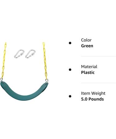 66 Heavy Duty Swing Seat with Plastic Coated Chain - Green | Replacement Swing Set Accessories - Buy Online on GoSupps.com
