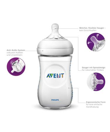 Philips Natural Bottle 260ml - Hippo Design (2 Pack) | Best Baby Feeding Bottles | Ship Internationally - Buy Online on GoSupps.com