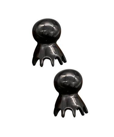 Healeved 2 Pcs Octopus Massage Comb Tool Scalp Massager Handmade Horn Consumption