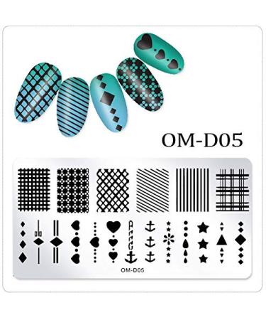 WOKOTO 5Pcs Nail Stamping Set - Classic Geometric Stars Nail Art Kit for Women and Girls - Buy Online on GoSupps.com