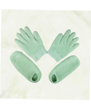 FOMIYES 1 Set Nitrile Exam Gloves Cracked Heels Socks Gel Socks Hand Moisturizing Gloves Dry Cracked Hands Gloves Cuticle Socks Softening Gloves Shoe Covers Dry Skin Socks Disposable Spa