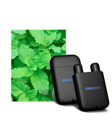 LAMUSELAND Essential Oil Nasal Inhaler, Pure and Organic Peppermint 6 Flavors Dual Nasal Stick Energy Bar for Sinus & Congestion Relief, Tension Stress Relief, Energy Boost (Black Blue)