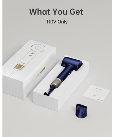Laifen Hair Dryer with Diffuser for Curly Hair Blow Dryer with 110 000 RPM High-Speed Drying Brushless Motor 200M Ionic Hair Dryer for Travel & Home with Low Noise Thermo Control 2024 Upgraded (Golden Blue) - Buy Online on GoSupps.com