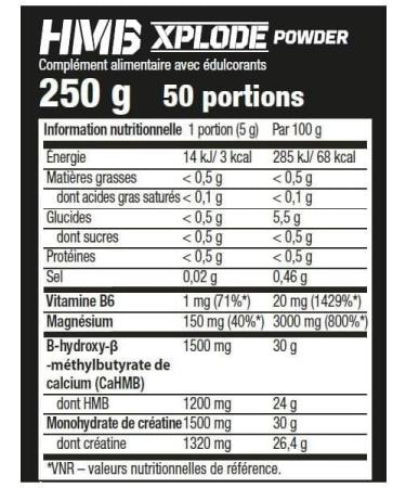 Olimp Sport Nutrition | Hmb Xplode Powder (250g) | HMB | Explosive combination of HMB and creatine! - Orange - Buy Online on GoSupps.com