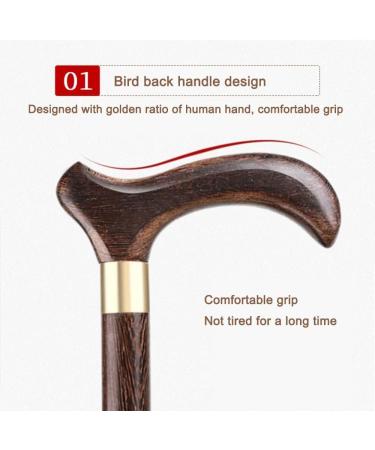 Wooden Walking Stick Solid Cane Wood Crutches Chicken Wings Wooden Elderly Crutches Wooden Crutches Elderly Canes - Buy Online on GoSupps.com