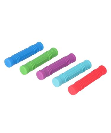5pcs Silicone Baby Bite Rings - Safe Soft Grip Dental Aid & Teething Toys for Childhood Comfort - Buy Online on GoSupps.com