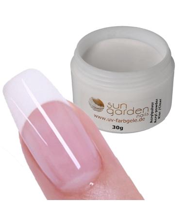 Sun Garden Acrylic Powder Set - Clear Pink & White 30g | Premium Nail Modelling Supplies for Perfect Manicures - Buy Online on GoSupps.com
