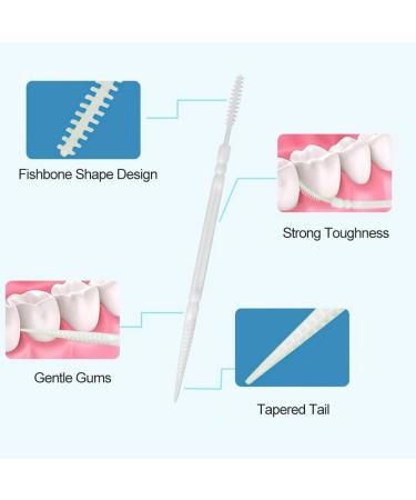 Double-Sided Plastic Toothpicks - 240 Dual Head Toothpick Brushes in 6 Colors | Premium One-Way Plastic Toothpicks for Effective Oral Care - Buy Online on GoSupps.com