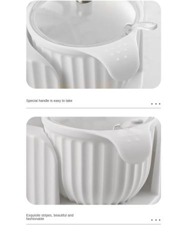 Condiment Dispenser Seasoning Box Rotating Seasoning Box for Kitchen Home Creative Condiment Jars Portable Quarter Compartment Container Simple Spice Jars ( - Buy Online on GoSupps.com