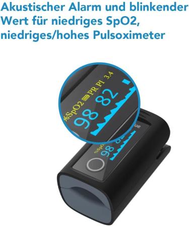 Viatom Bluetooth Pulse Oximeter - Finger Oxygen Saturation & Heart Rate Monitor with Offline Memory | SP-O2 Device with Batteries & Wristband - Buy Online on GoSupps.com