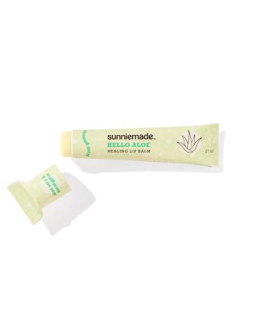 Hello Aloe Healing Lip Balm - Soothing Eucalyptus Plastic-Free & Recyclable | Natural Dry Lip Care for All Skin Types - Buy Online on GoSupps.com