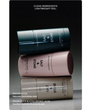 SALT & STONE Sensitive Skin Natural Deodorant | Aluminum & Baking Soda Free | Paraben & Phthalate Free (2.6 oz) Santal & Vetiver - Buy Online on GoSupps.com