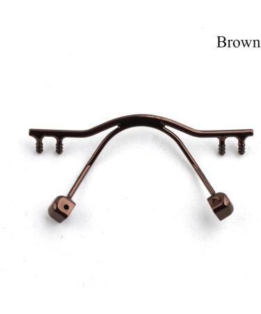 10pcs Rimless Eyeglass Nose Clips - Stainless Steel Eyeglass Accessories for Repair (Brown) | International Shipping Available - Buy Online on GoSupps.com