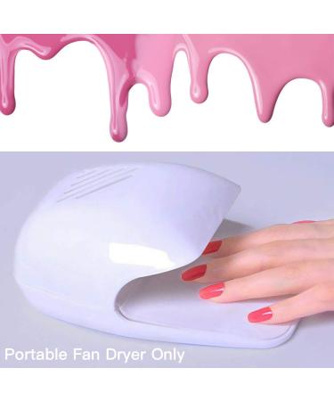 Nail Fan Dryer for Regular Nail Polish, Portable Nail Dryer Nail Art Polish Machine Quick Dry Nail Polish Gel Nail Dryer Blower for Fingernail Toenail, Portable Fans Battery Operated 1 Count (Pack of 1)