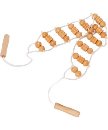 Wood Back Massage Roll - Drainage Tool for Neck & Leg Relaxation | Multifunctional Body Shaping Massage Roller - Buy Online on GoSupps.com