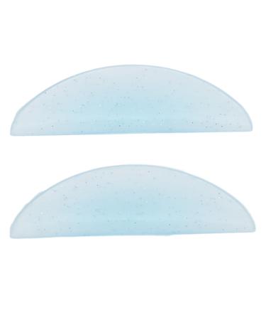 Silicone Eyelash Perming Pads Soft Reusable Lash Curling Blue Glitter for Different Lash Lengths Individual Use or Beauty Salons (M)