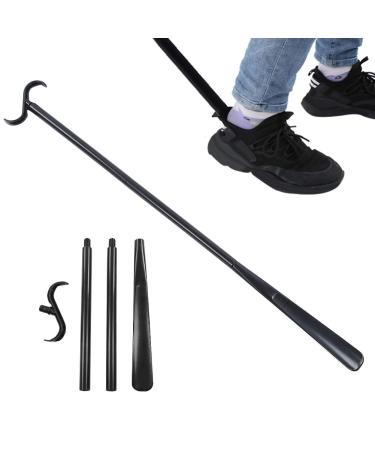 Shoe puller removable metal shoe venue with a long handle for seniors portable shoes socks dressing aids with shoe pullers for seniors older people disabled people women and children