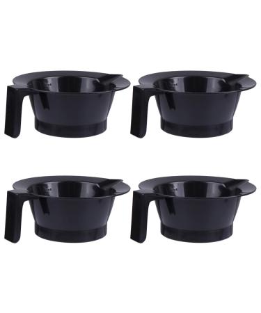 Beaupretty 4pcs Hair Dye Bowl Salon Hair Color Bowl Mixing Bowls For Hair Color Hair Bleach Hair Dye Coloring (Black)