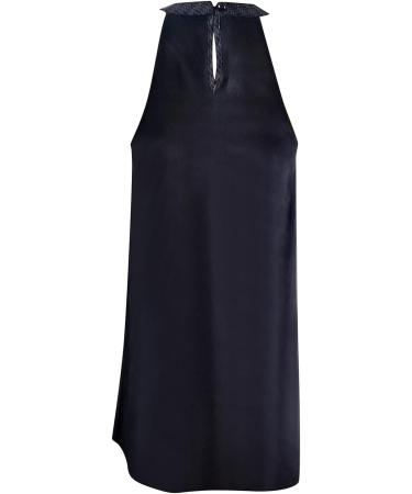 Esdra Women's Summer Floral Halter Neck Mini Dress - Black | Sleeveless A-line Beach Vacation Sundress - Buy Online on GoSupps.com
